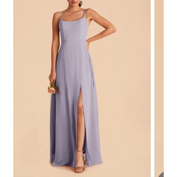 Birdy Grey Amy Lavender Wide Scoop Neck Maxi Dress XS Fairy Bridesmaid Romantic - Picture 6 of 9